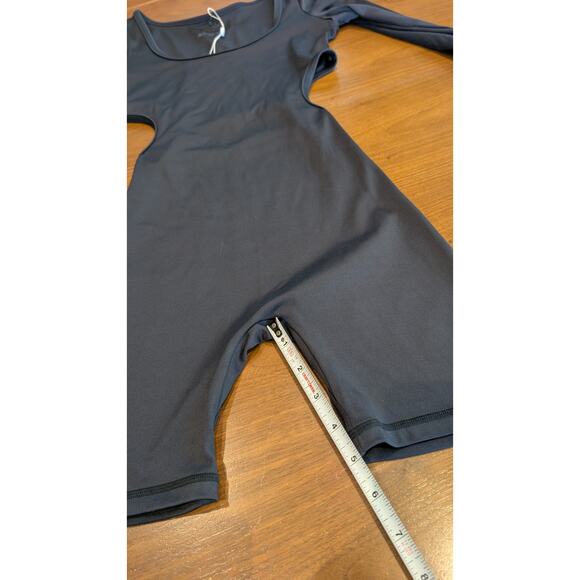 NWT Frankies Bikinis Felix Black Straight Fit Side Cutouts Bodysuit, size S - Picture 9 of 9